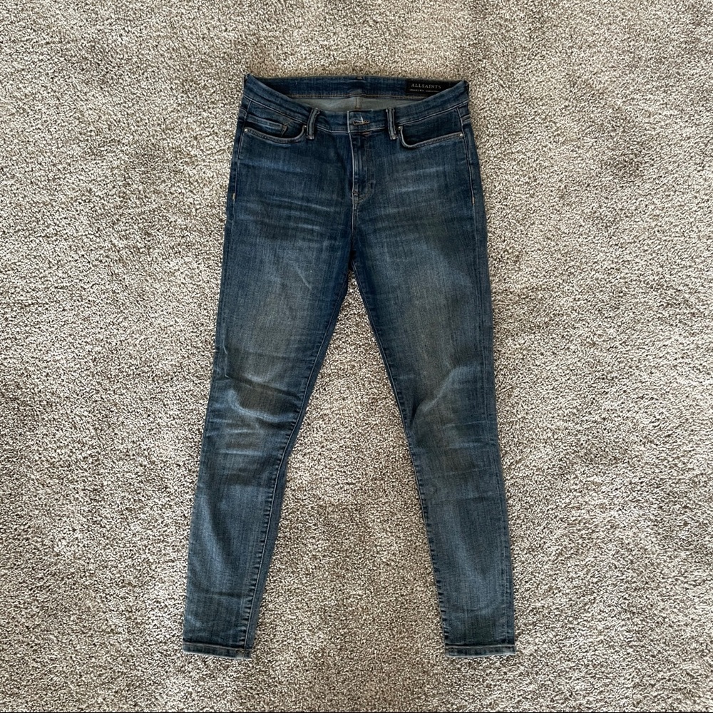 All Saints Grace Jeans, Washed Dark Blue